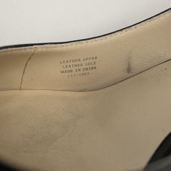 Bettye Muller Pump Black Leather Point Toe Slim 2.5" Heel Green Plate 6.5 - Picture 8 of 11